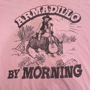Armadillo by Morning Pink Western Graphic Tee – Rodeo Texas Style – XXL